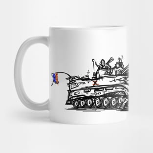 Ukrainian farmer stealling russian BMP Mug